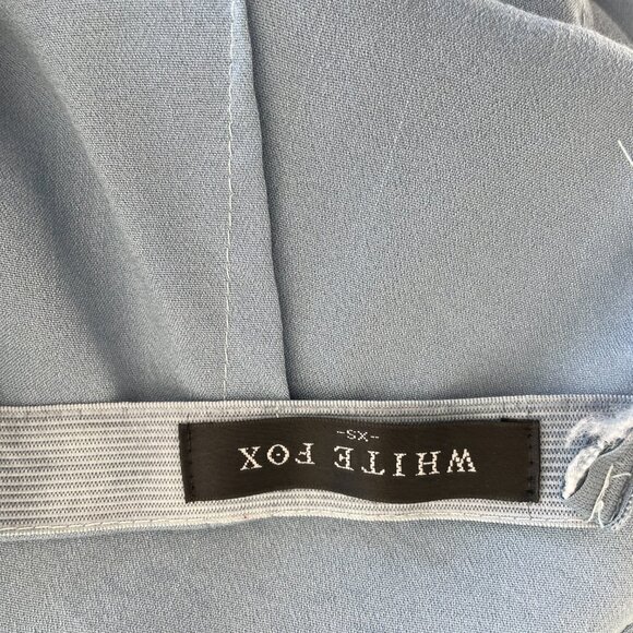 White Fox Blue Tie-Back Mini Dress with Adjustable Straps XS - Picture 6 of 7